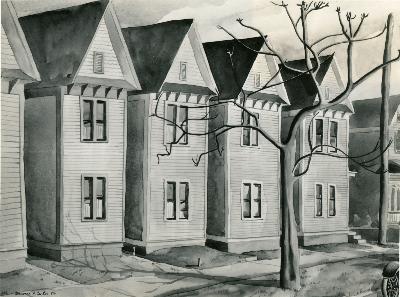 Sample artwork by Clarence Holbrook Carter (1904 - 2000), known for modernist genre and landscape painting-watercolor, illustration - View similar artists and auction records